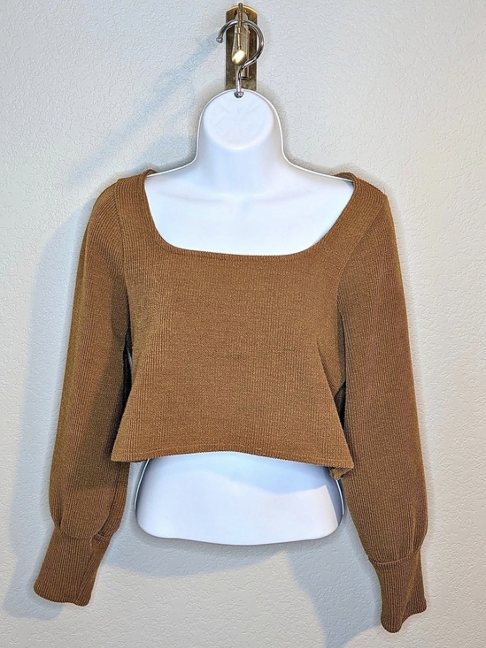 Madewell Brown Cropped Sweater Size Medium Like New